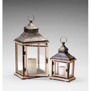   04734 Oxford Raw Iron and Natural Wood Candleholder