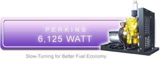 Slow Turning Perkins 6,125 Watt Diesel Generator  