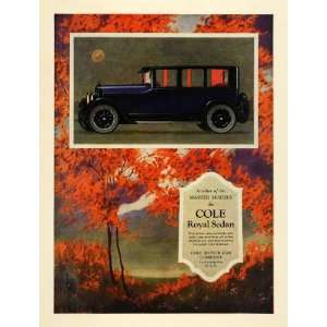  1923 Ad Antique Cole Royal Sedan Motor Car Fall Autumn 