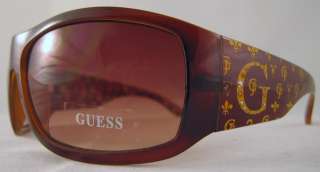 GUESS 6388 Black Brown Sunglasses Rhinestones Logo New  