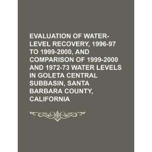  of water level recovery, 1996 97 to 1999 2000, and comparison 
