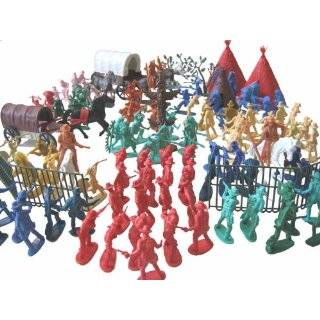 130+ Indians Cowboys Western Figures Plastic Toys by Hunson