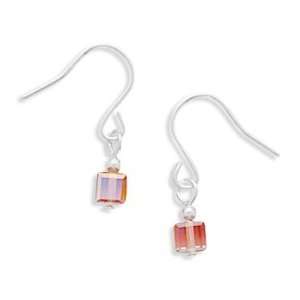  Crystal Cube Earrings on French Wire West Coast Jewelry Jewelry