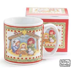   Manger Christmas Mug By Artist Tina Wenke Gift Boxed