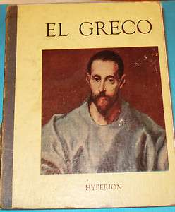 EL GRECO BY HENRI DUMONT HYPERION MINIATURES HARDCOVER 1948  