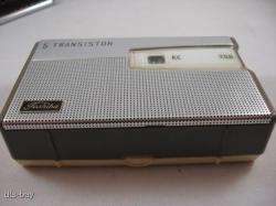 WORKING VINTAGE TOSHIBA 6TP 385 TRANSISTOR RADIO WITH CASE AND ANTENNA 