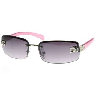 DG Eyewear Womens Fashion Color Rimless Lightweight DG Sunglasses 