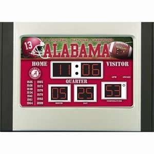  Alabama Crimson Tide Scoreboard Desk & Alarm Clock: Sports 