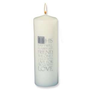  This Day Verse Wedding Pillar Candle: Jewelry