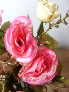 35cm 14 COLORS ARTIFICIAL SILK ROSE ARRANGEMENT FLOWER  