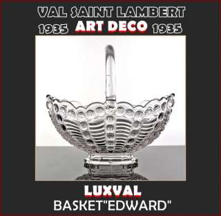 2479/ART DECO GLASS BASKET EDWARD VAL SAINT LAMBERT.  