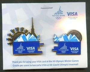 Torino Olympics 2006 Visa Sunrise/Sunset Pin Set  
