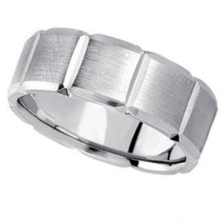 8mm for Mens Diamond Carved Wedding Ring Band Platinum  