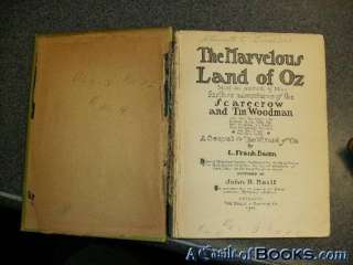 The Marvelous Land of Oz ~1st (2nd State) L. Frank; John R. B001234H80 