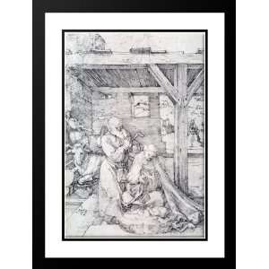 Durer, Albrecht 19x24 Framed and Double Matted The Nativity Adoration 