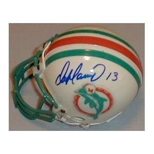   Marino Autographed/Hand Signed Dolphins Mini Helmet: Sports & Outdoors