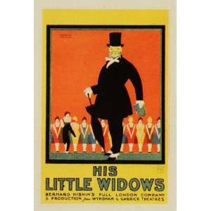  1920 Print Little Widows Theatres Top Hat Poster Design 