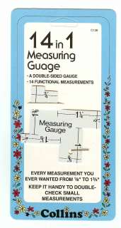 COLLINS 14 IN 1 MEASURING GAUGE SEWING/QUILTING NOTION  
