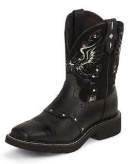 NEW! Justin Ladies Gypsy Boot #L9977 Black Deercow  