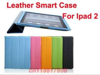 Magnetic Smart Leather Cover with Black Case for ipad 2 Ipad uj  