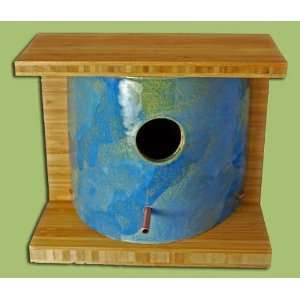 Amaranth Stoneware Ltd. Weatherproof Willow Nest Box Blue, Sustainable 