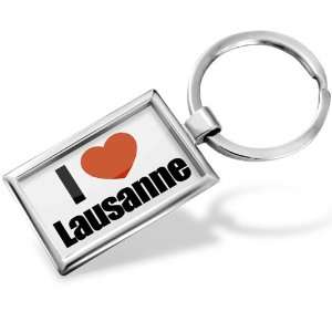 Keychain I Love Lausanne region: of Vaud, Switzerland   Hand Made 