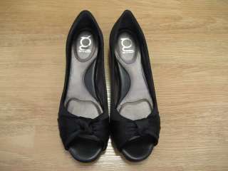 NEW YOU By CROCS Peep Toe Black Shoes Women 7.5 8 10  