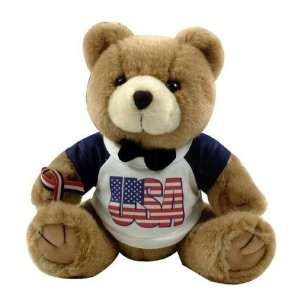  Patriotic Brown Teddy Bear   Plush Toy USA: Toys & Games
