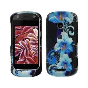   Plastic Phone Design Cover Case Blue Flower For Motorola Crush W835