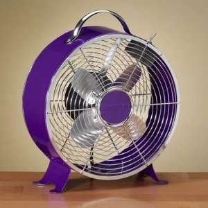  Retro Metal Box Desk Fan in Purple [Set of 2]: Appliances