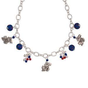  Kansas Jayhawks 5 Charms Football Necklace Jewelry