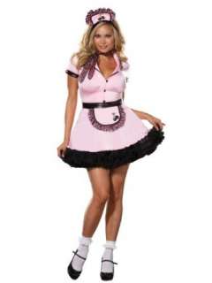   50s Costume Waitress Costume Pink Uniform Service 50s Diner: Clothing
