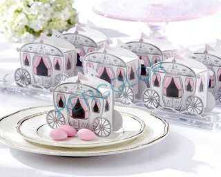 100X Mini Carriage Wedding Party Favor Candy Gift Boxes  