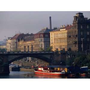  Buildings Alongside and Bridge Over Vltava River, Prague 