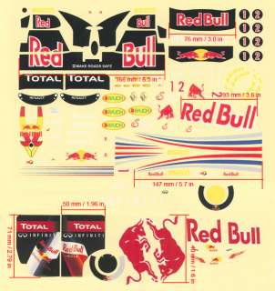 SR040 1/10 2011 F1 Red Bull RB7 Decal Sticker for Tamiya F104 Body