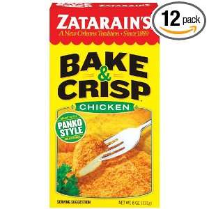 ZATARAINS Bake and Crisp, Chicken, 8 Ounce (Pack of 12)  