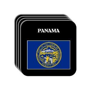US State Flag   PANAMA, Nebraska (NE) Set of 4 Mini Mousepad Coasters