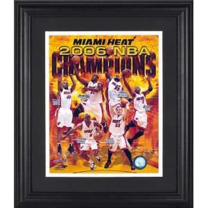  Mounted Memories Miami Heat 2006 Nba Champions Framed 