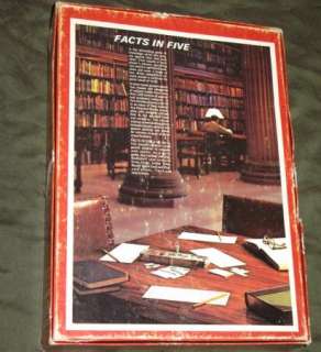 Vtg Facts in Five Board Game Avalon Hill Knowledge Book  