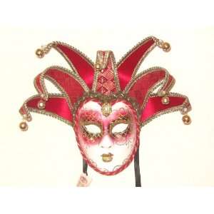    Red Jolly Toni Venetian Masquerade Mask *X1*