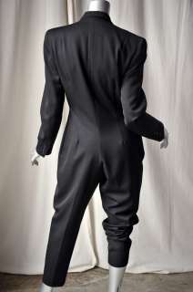 NORMA KAMALI COUTURE Vintage Black Jumpsuit Jumper 4 M  