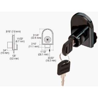  CRL Black Plated Cabinet Lock for Hinged Glass Doors