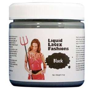  Ammonia Free Liquid Latex Body Paint   4oz Black Beauty