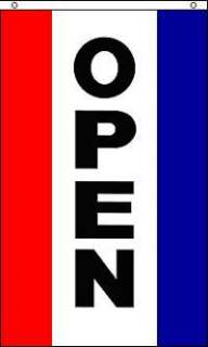 OPEN VERTICAL ADVERTISING SIGN FLAG 3X5 BANNERS  