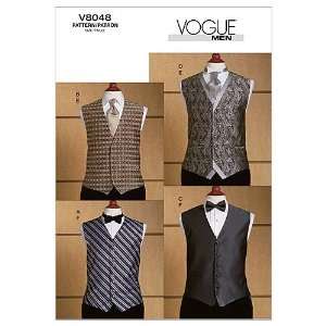  Vogue Patterns V8048 Mens Vest, Tie and Bow Tie, Size MUU 