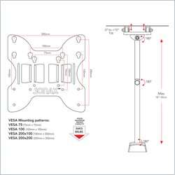 Sonax Adjustable 14   40 TV wall mount 776069402153  