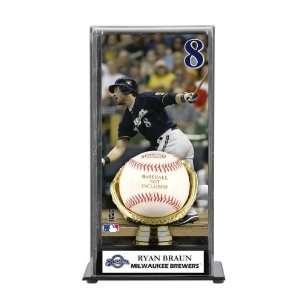  Ryan Braun Gold Glove Baseball Display Case   Milwaukee 