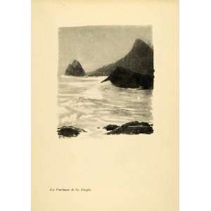  1910 Print Farallon Island Los Farallones California 