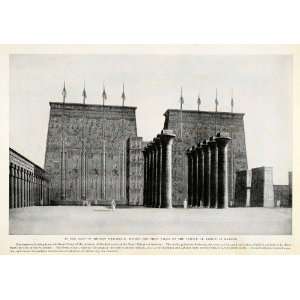 com 1923 Print Theban Temple Ammon Karnak Ancient Great Court Thebes 