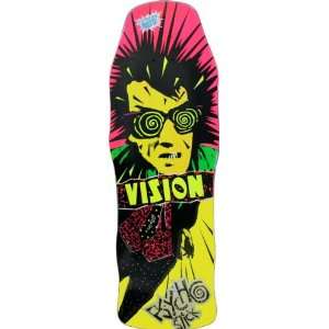 Vision Og Psycho Stick Deck 10x30.5 Yellow Skateboard Decks:  
